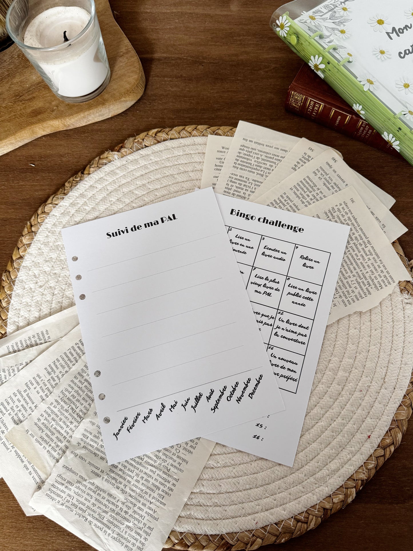 Kit de fiche défis et tracker
