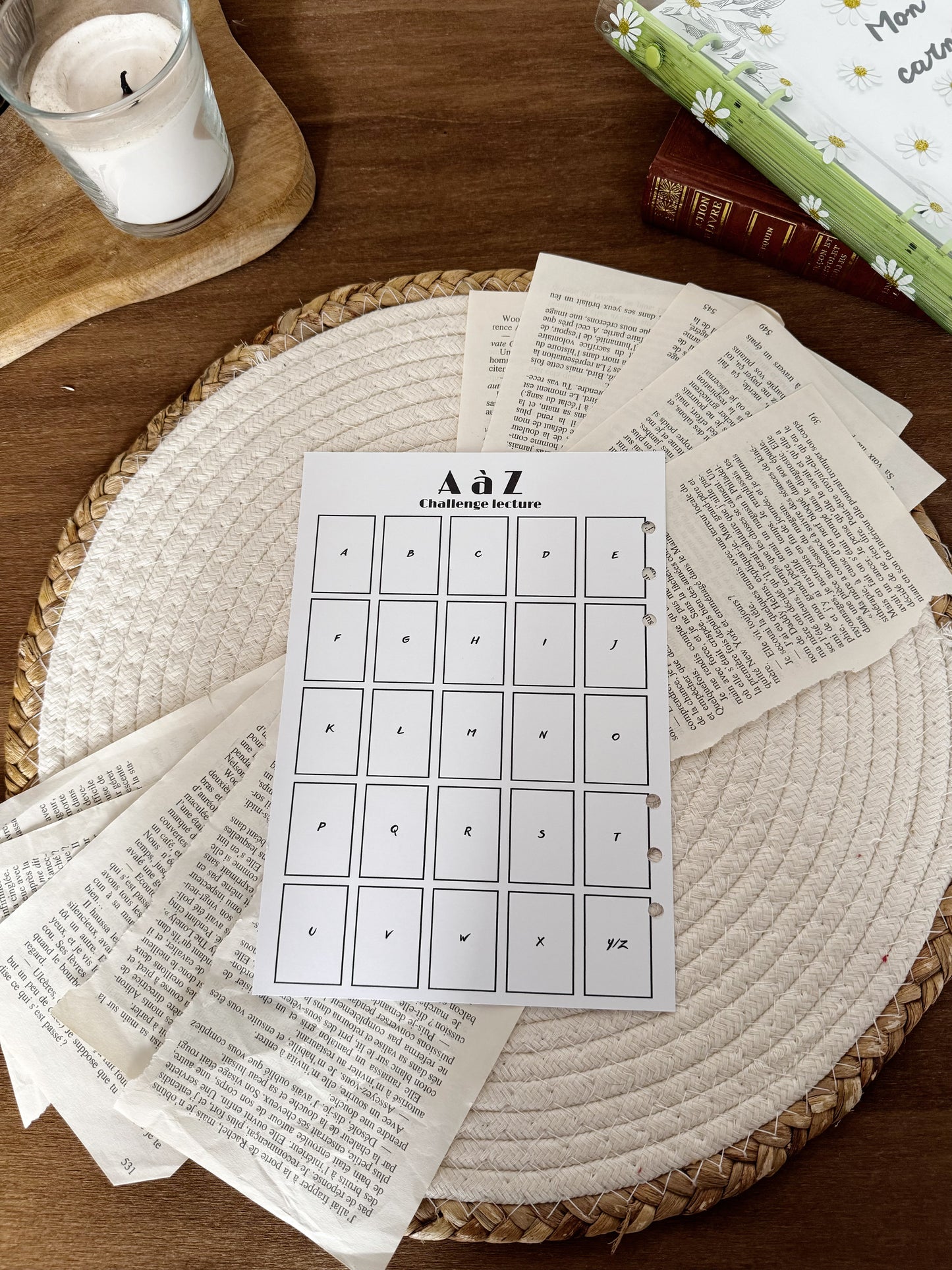 Kit de fiche défis et tracker