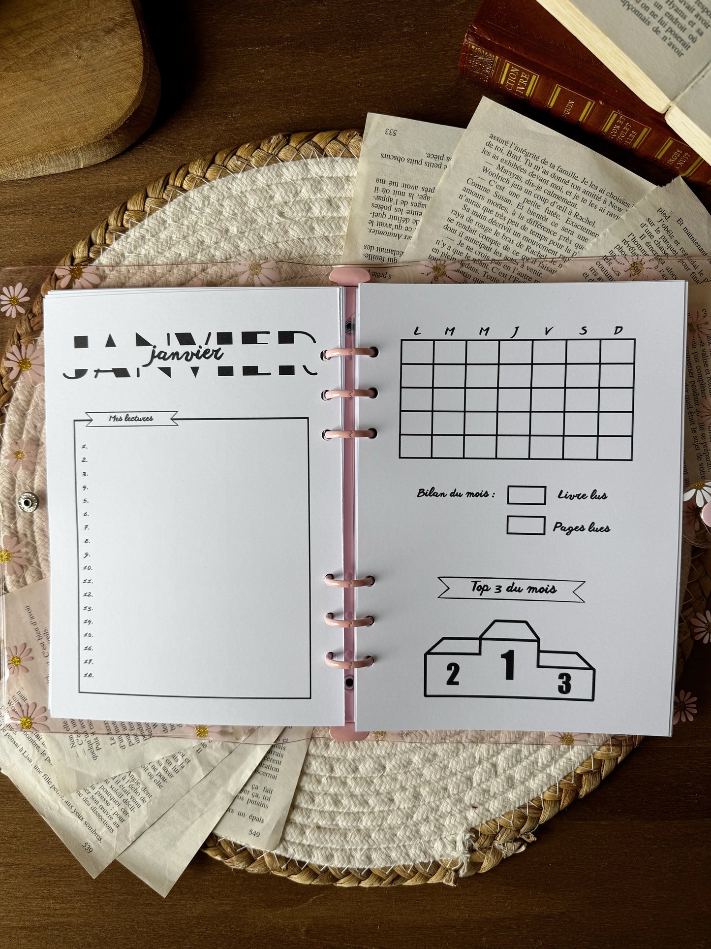 Carnet de lecture à compléter