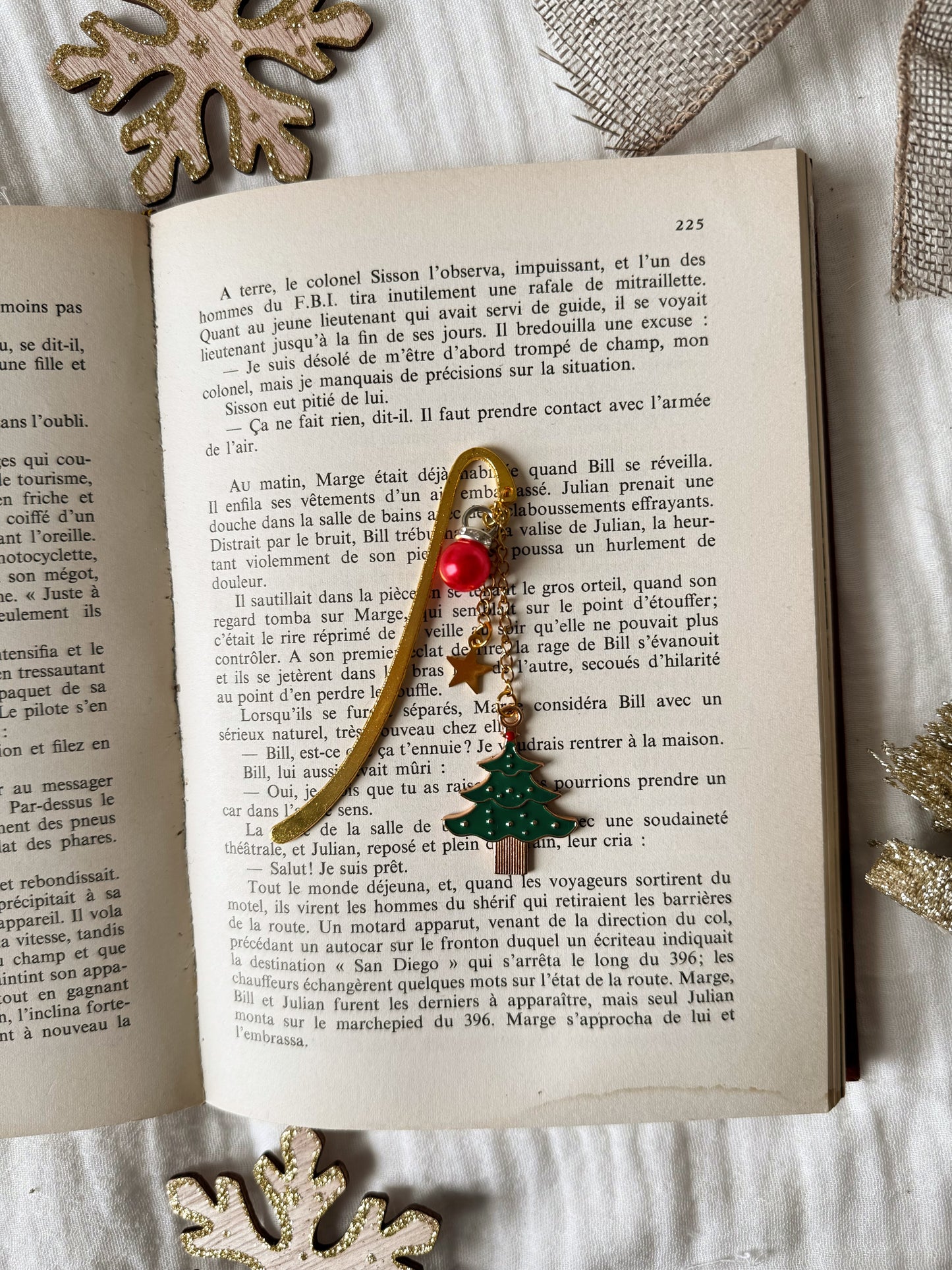 Marque-page de Noel sapin