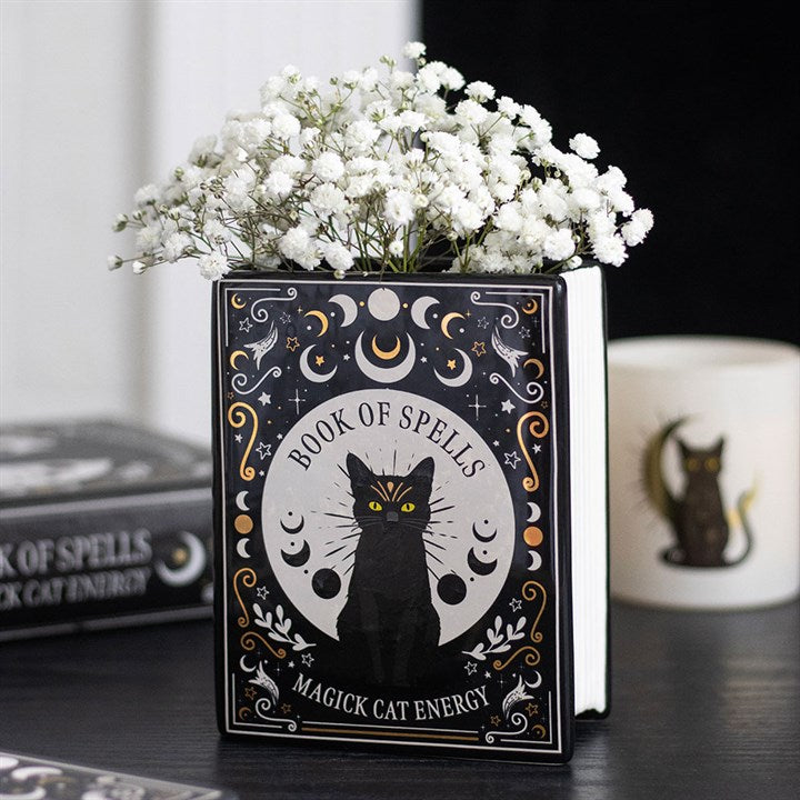 VASE EN FORME DE LIVRE « CHAT NOIR »