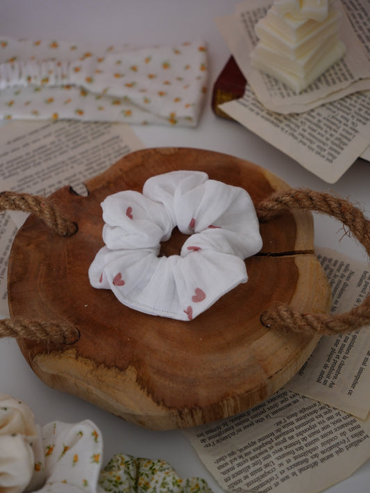 Coffret duo bandeau et chouchou | Duo coeur - Aurea Créations