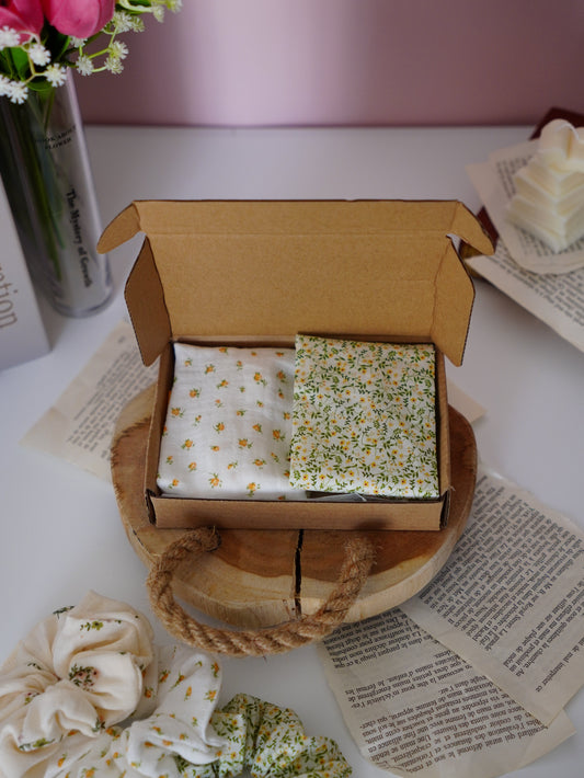 Coffret duo bandeaux | Duo bandeaux fleuris - Aurea Créations