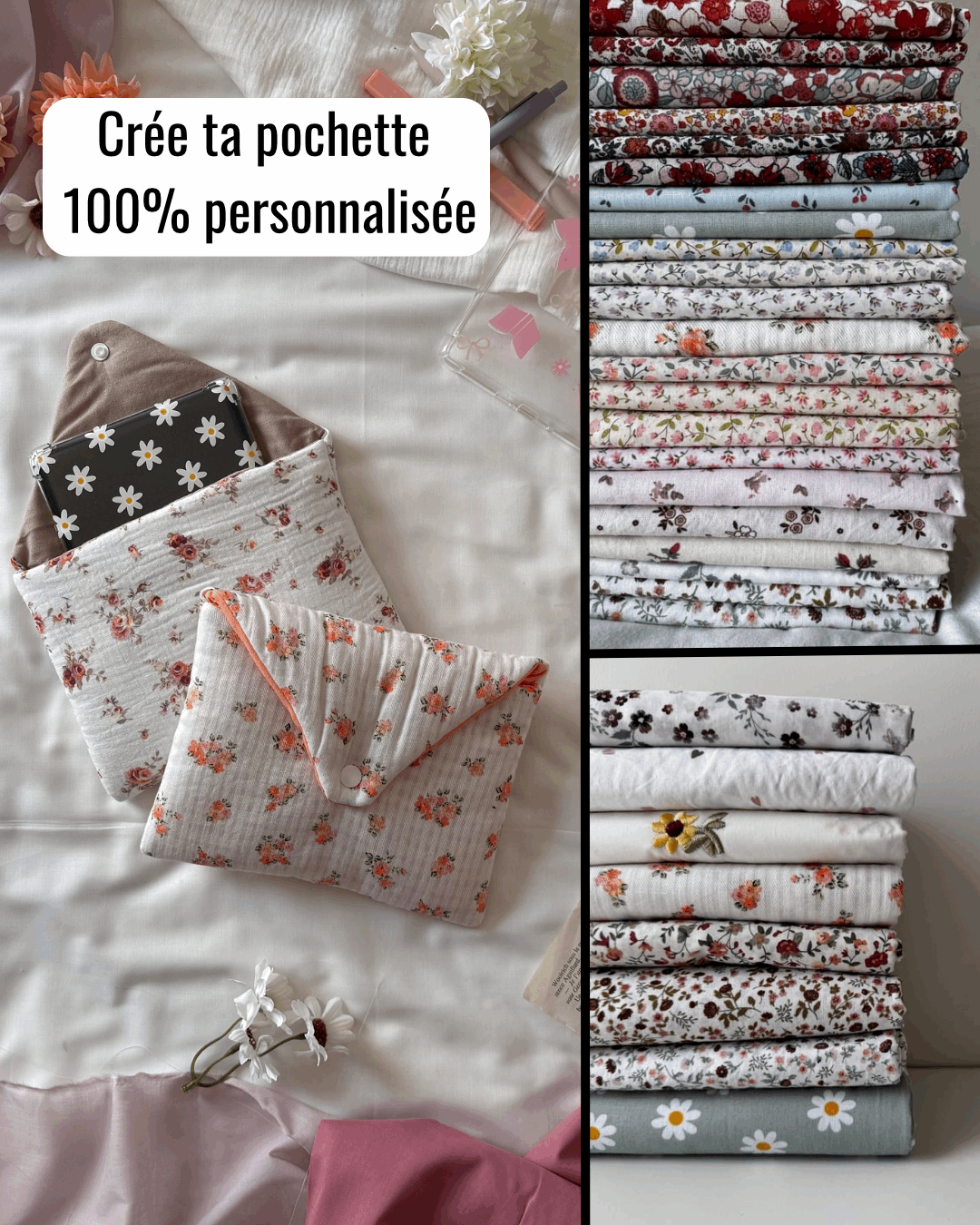 Pochette à liseuse personnalisée - Aurea Créations
