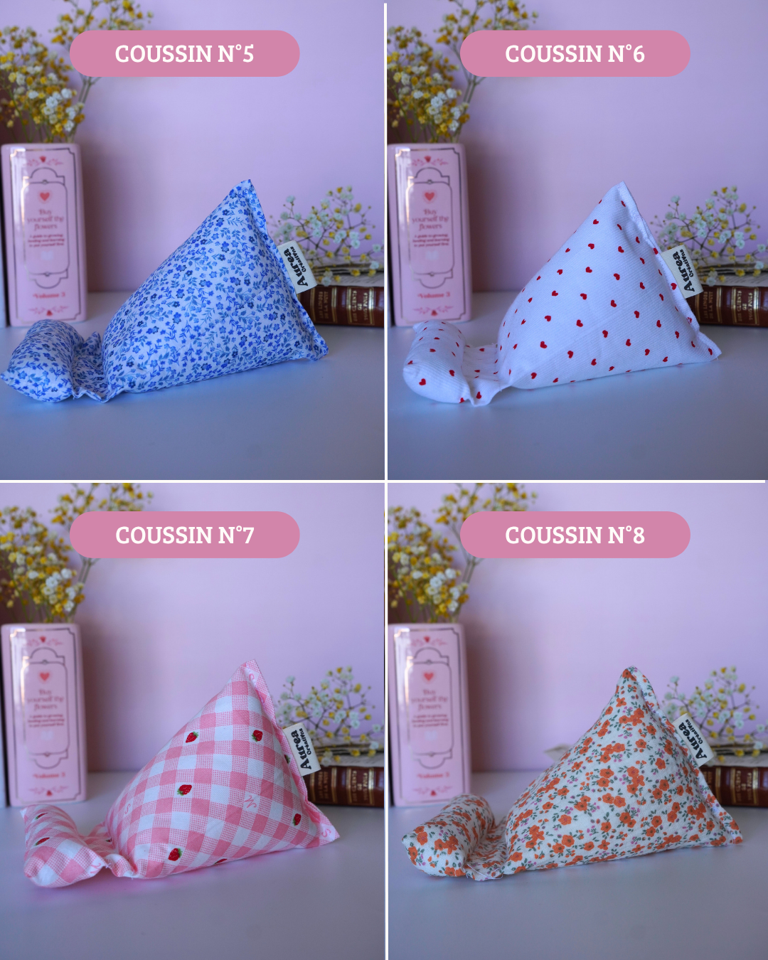 Mini coussins liseuse
