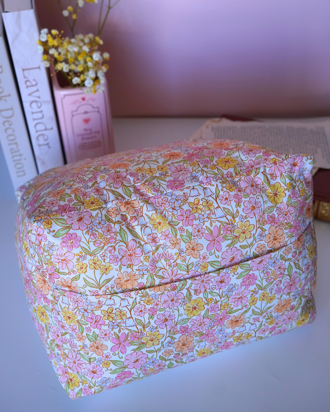 Coussin pour liseuse fleurs