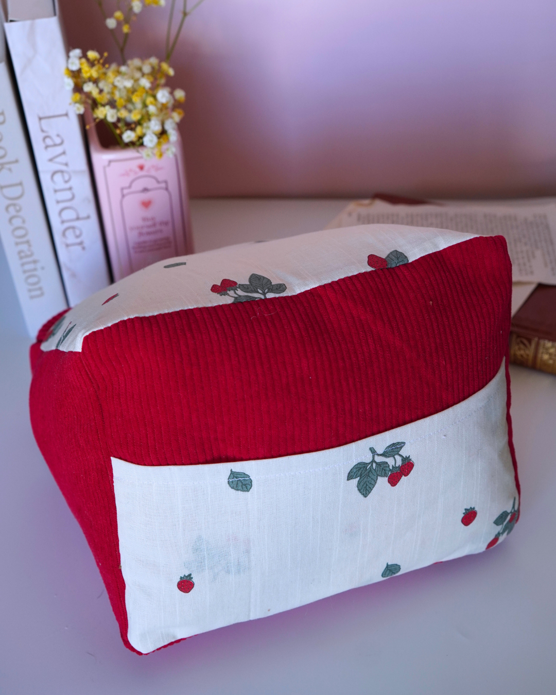 Coussin pour liseuse fraises