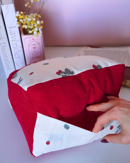 Coussin pour liseuse fraises