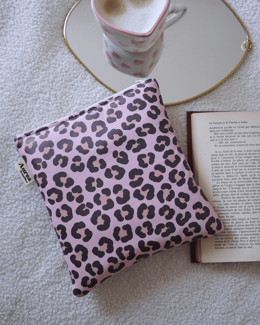 Pochette à liseuse imperméable – Léopard mauve