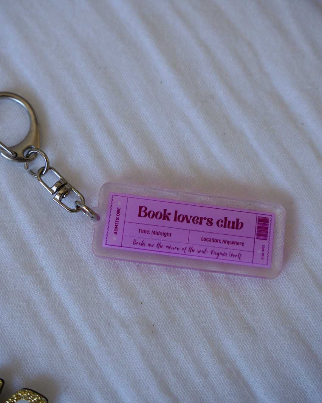 Porte clé book lovers club