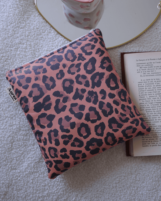 Pochette à liseuse imperméable –Léopard orange