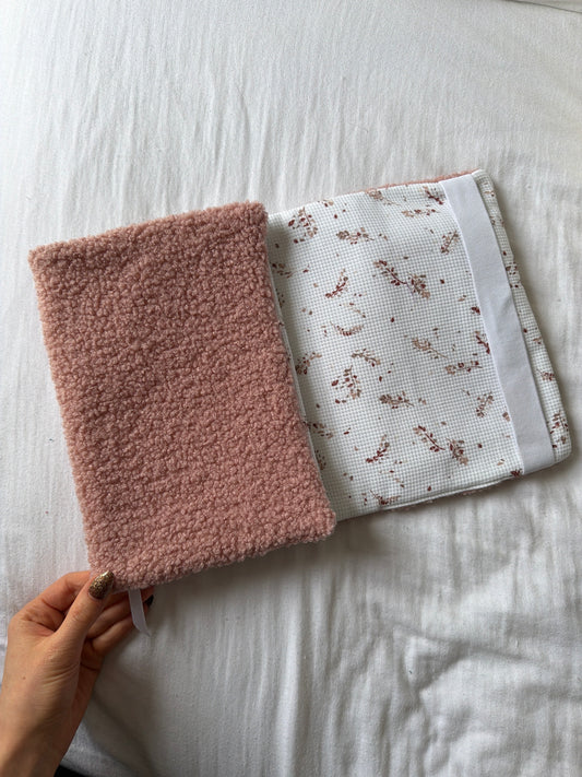Protège livre taille M Teddy rose