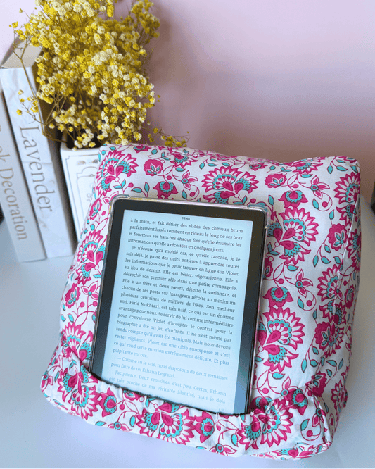 Coussin pour liseuse turquoise