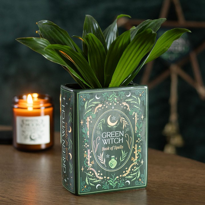 VASE EN FORME DE LIVRE « GREEN WITCH »