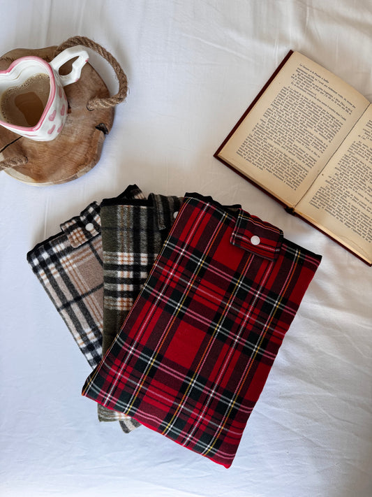 Pochettes à livre tartan