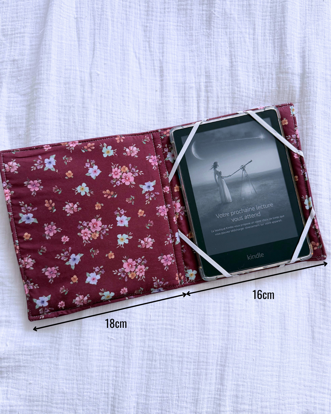 Étui à liseuse personnalisé en tissu - Protection et lecture