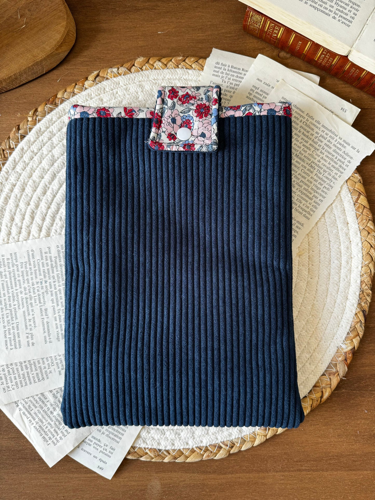 Pochette à livre « Navy » - Aurea Créations