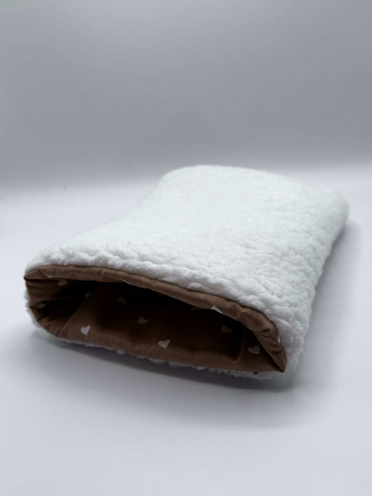 Pochette à livre Teddy blanche - Modèle Blanche - Aurea Créations