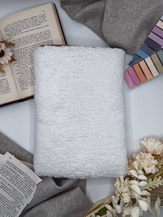 Pochette à livre Teddy blanche - Modèle Blanche - Aurea Créations