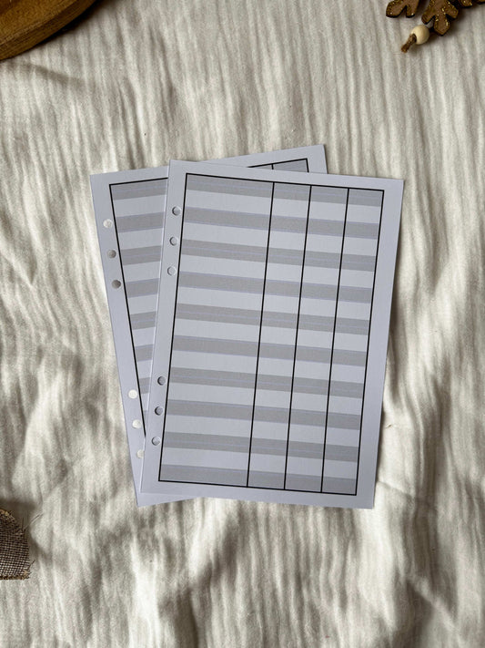 Recharge liste pour carnet de lecture - Aurea Créations