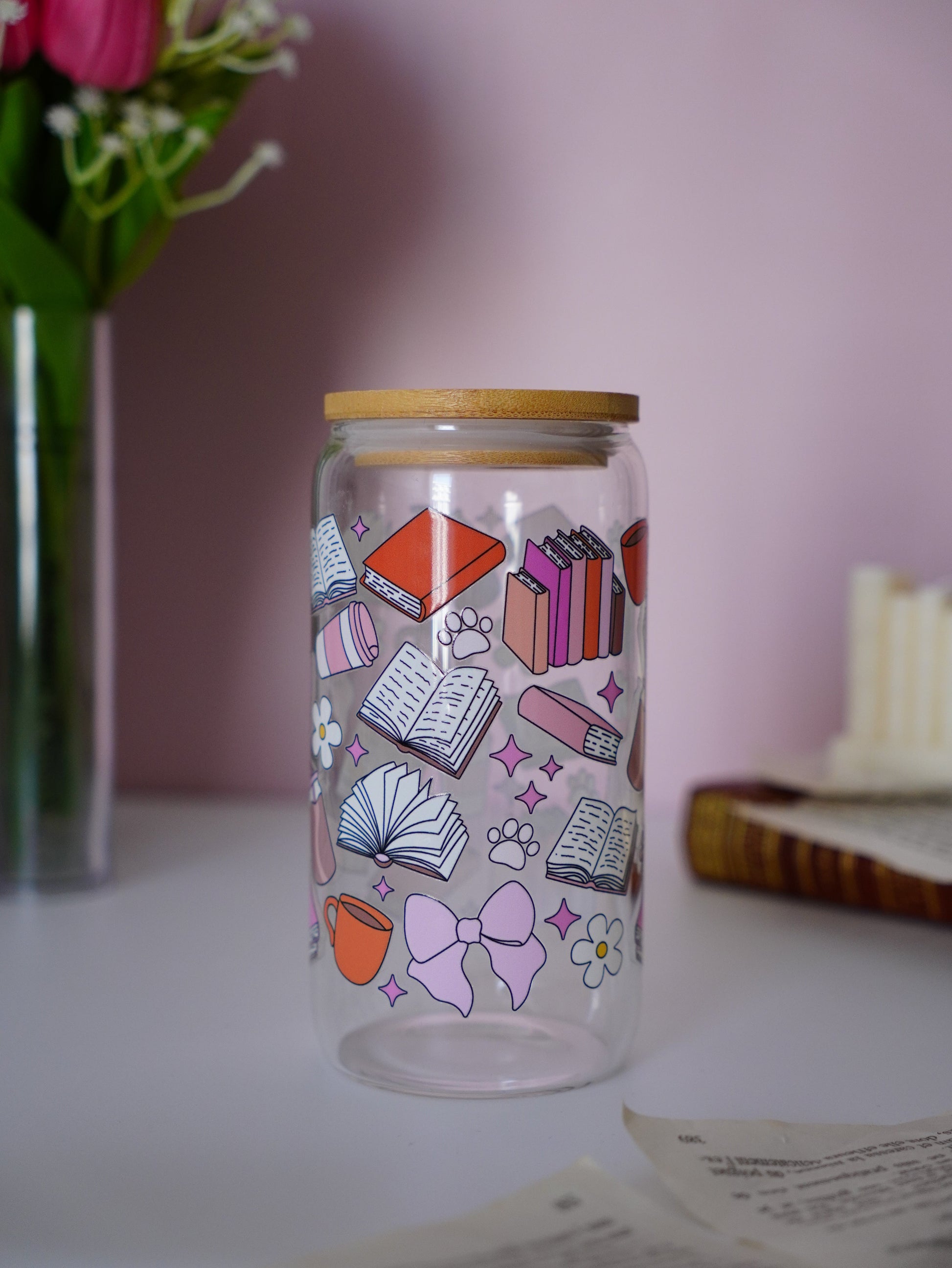 Verre livre printemps - Aurea Créations